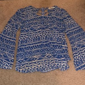 Blue Patterned blouse